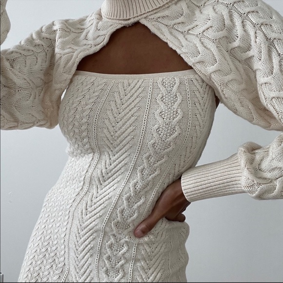 Zara Set - Knit Arm Warmer & Dress - Picture 10 of 16